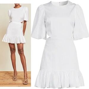 NWT $498 Veronica Beard Iker Mini Dress Size 10 White.         23